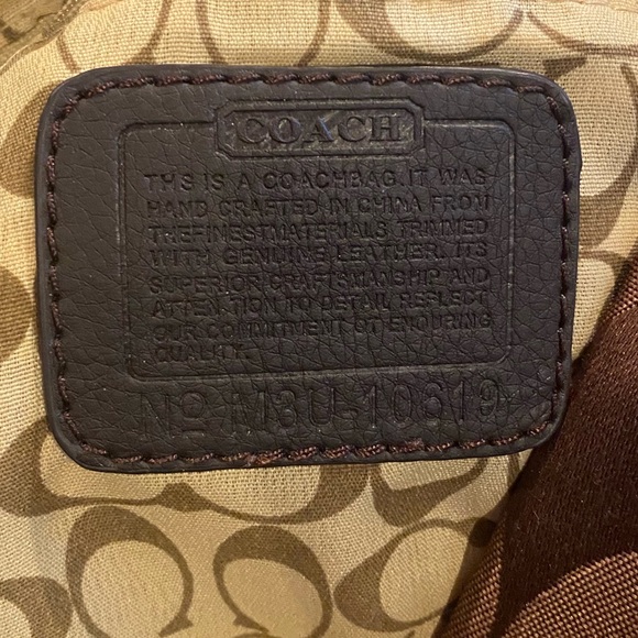 COACH Brown Shoulder Hobo Handbag - Picture 6 of 6